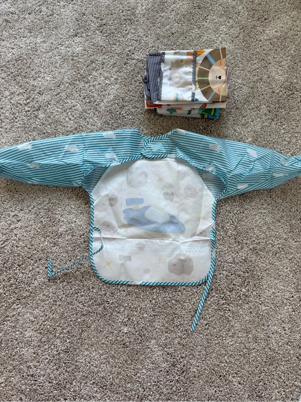 8 Pack Long Sleeve Bibs| Waterproof Full Bib